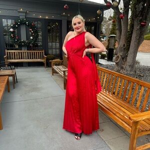 Red dressy jumpsuit/ romper
